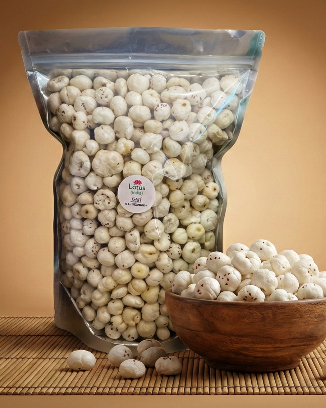 Lotus (India) Premium Makhana (Fox Nuts) | Phool Makhana | Fresh & Crunchy | Healthy Roasted Snack | Ideal for Fasting & Daily Snacking | 200gm