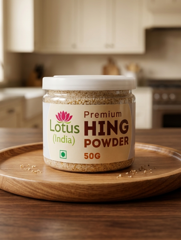Lotus (India) Pure Hing (Asafoetida) Powder | Strong Aroma & Rich Flavor | Premium Quality | Ideal for Tadka & Indian Cooking