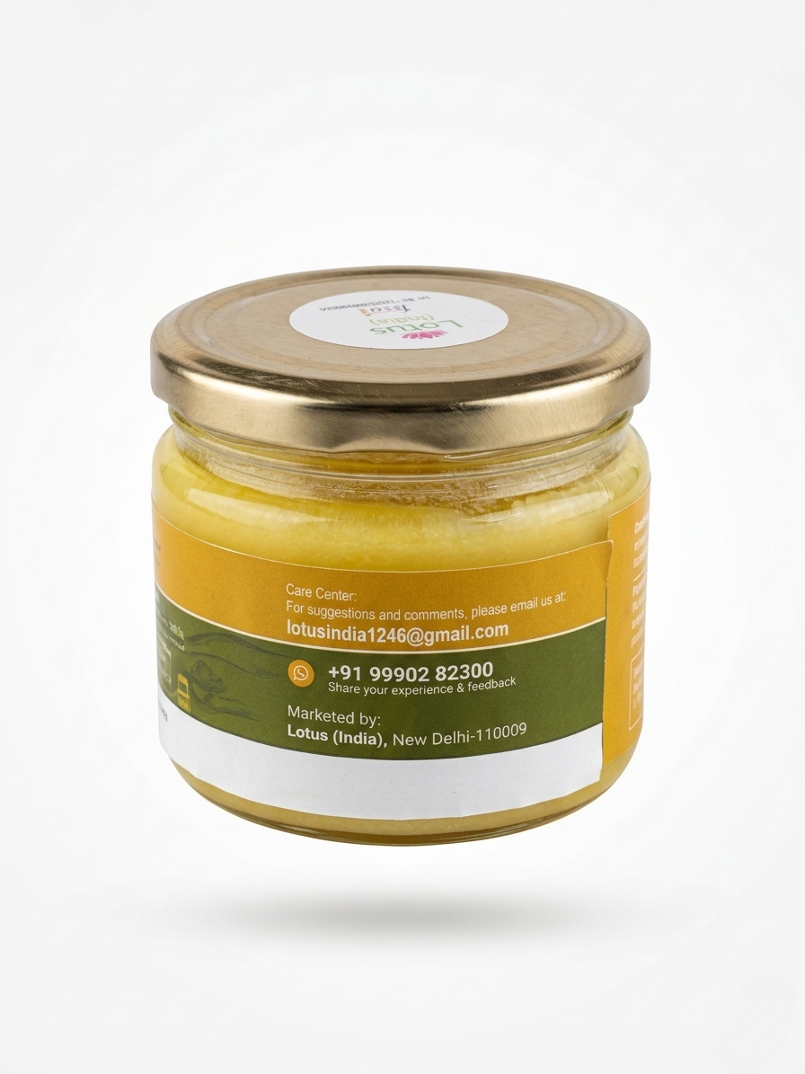 Lotus (India) A2 Gir Cow Ghee | Bilona Method | Pure Desi Cow Ghee | Made from Gir Cow Milk | Rich Aroma & Traditional Taste | 250ml/500ml / 1L