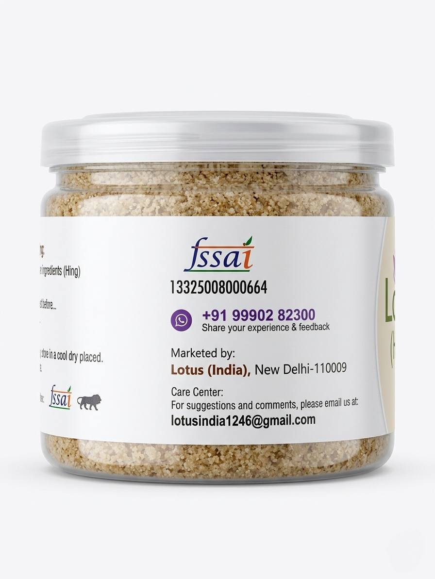 Lotus (India) Pure Hing (Asafoetida) Powder | Strong Aroma & Rich Flavor | Premium Quality | Ideal for Tadka & Indian Cooking